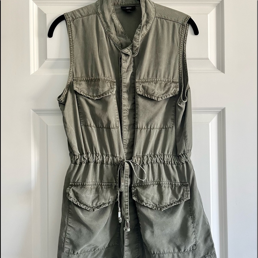 Olive Green Military-Inspired Vest